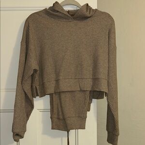 ALO Yoga Muse Hoodie and Sweatpants in Gravel Heather